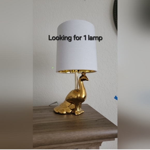 Peacock lamp - Picture 1 of 5